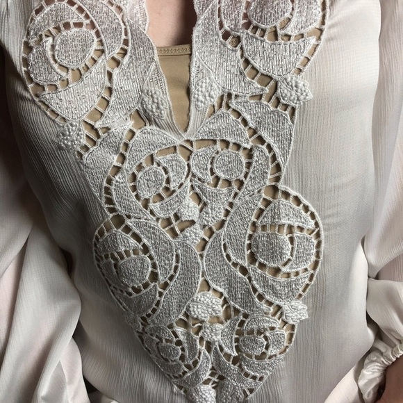 BCBG Maxazria, tie waisted blouse - Picture 6 of 11